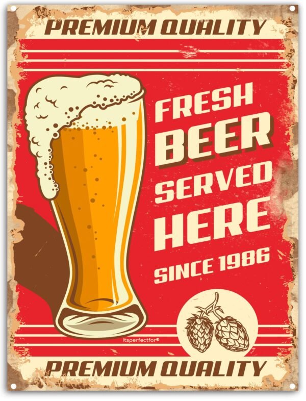 Home Pub Cocktail Shed Plaque - Premium Quality Beer Served Here - Unique Design - 3 Sizes