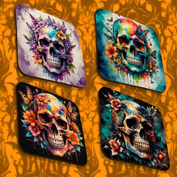 set-of-4-skull-gothic-watercolour-goth-drinks-coaster