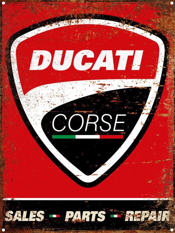 Ducati-Corse-Logo-sales-parts-service-Vintage-AD