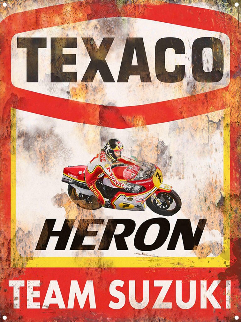 Team-Heron-Suzuki-Barry-Sheene-metal garage sign