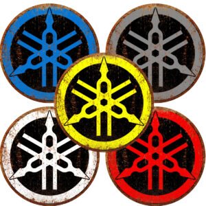 Yamaha-tuning-fork-logo-round-all colours vintage