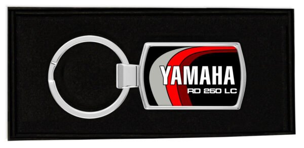 3-stripe-black-Yamaha-LC-tank-decal-Boxed-Metal-Keyring