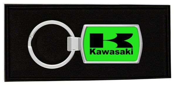 Kawasaki-logo-keyring-boxed-Metal-keychain-ver2