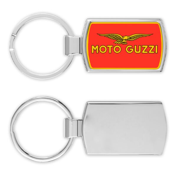 Moto-Guzzi-Logo-front-and-back-Metal-RectangleKeyring