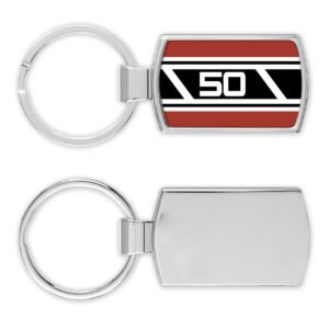 Yamaha-FS1-E-Side-Panel-Brown-50-Speedblock-front-and-back-Metal-RectangleKeyring