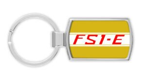 Yamaha-FS1-E-Side-Panel-Gold-front-only-Metal-RectangleKeyring