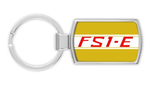 Yamaha-FS1-E-Side-Panel-Gold-front-only-Metal-RectangleKeyring