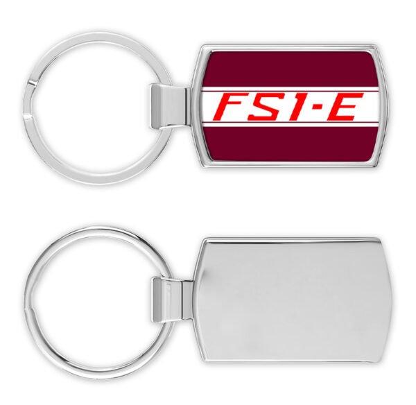 Yamaha-FS1-E-Side-Panel-Purple-front-and-back-Metal-RectangleKeyring