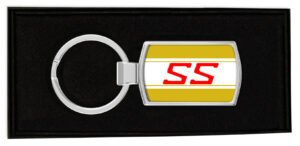 Yamaha-FS1-E-Side-Panel-SS-Gold-Boxed-Metal-RectangleKeyring