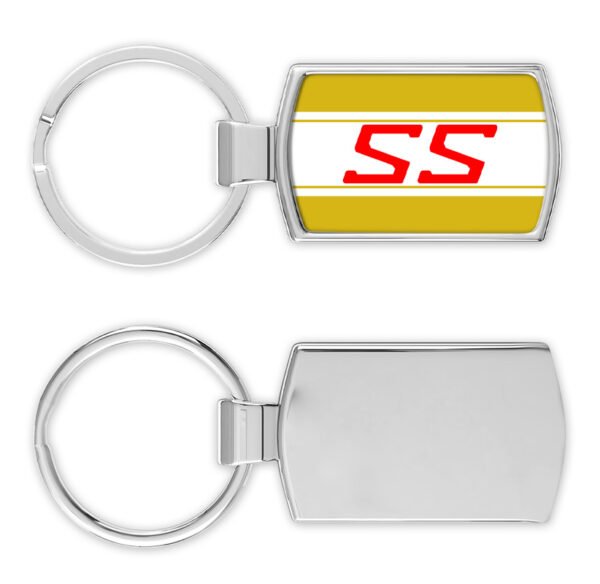Yamaha-FS1-E-Side-Panel-SS-Gold-front-and-back-Metal-RectangleKeyring