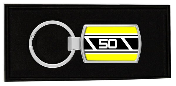 Yamaha-FS1-E-Side-Panel-Yellow-50-Speedblock-Boxed-Metal-RectangleKeyring