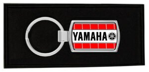Yamaha-Speedblock-fork-logo-Red-Boxed-Metal-RectangleKeyring
