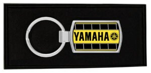 Yamaha-Speedblock-fork-logo-Yellow-Boxed-Metal-RectangleKeyring