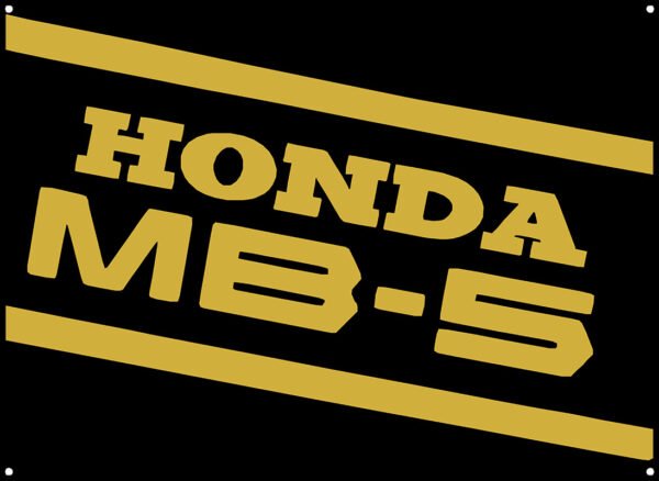 Honda-MB-5-Black-logo-metal sign
