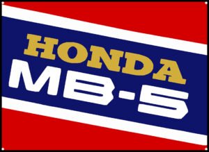 Honda-MB-5-red white and blue-logo-metal sign
