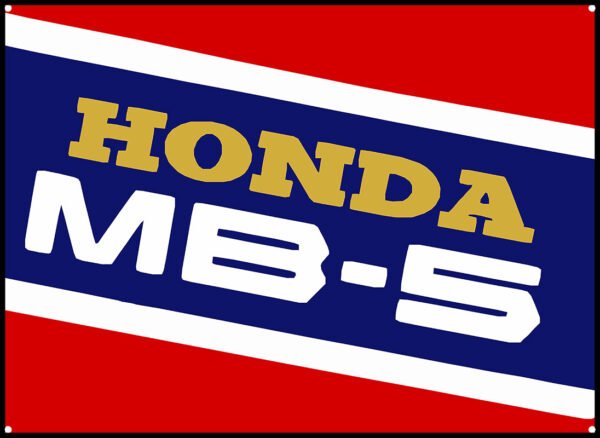 Honda-MB-5-red white and blue-logo-metal sign