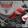 triumph tiger GT Pro 900 metal sign showing image of bike and triumph motorcycles logo