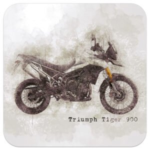 Triumph-Tiger-900-Rally-White-Art-coaster