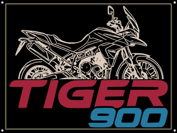 triumph tiger 900 motorcycle wall sign