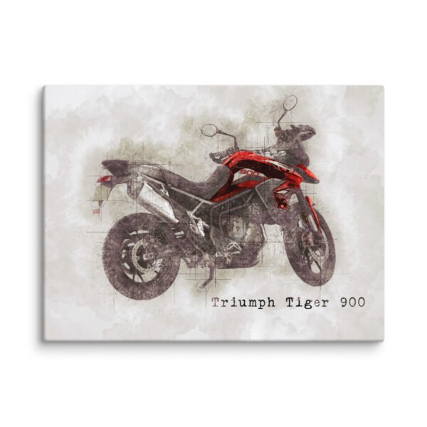 Triumph Tiger Red 900 GT / GT Pro Canvas - 5 Sizes - Quality Motorbike Wall Art - Image 4