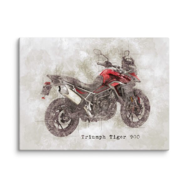Triumph Tiger Diablo Red 900 GT / GT Pro Canvas - 5 Sizes - Quality Motorbike Wall Art