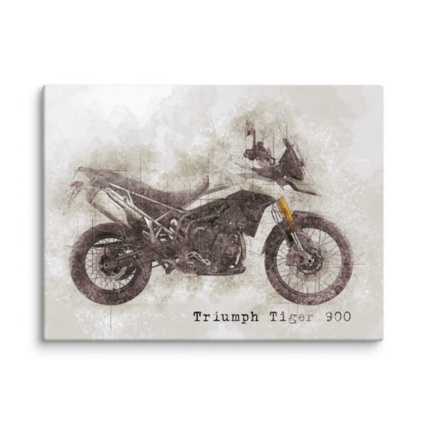 Triumph Tiger White 900 Rally and Rally Pro Canvas - 5 Sizes - Quality Motorbike Wall Art