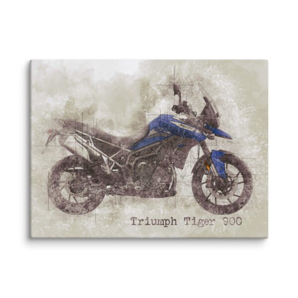 Triumph Tiger Blue 900 GT / GT Pro Canvas - 5 Sizes - Quality Motorbike Wall Art