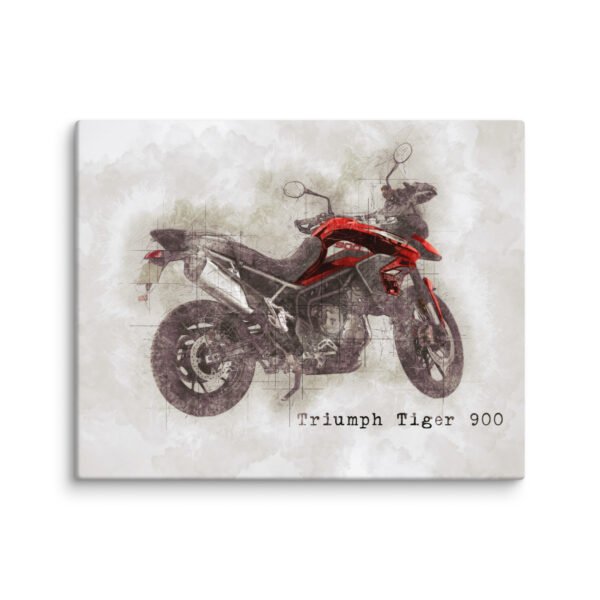 Triumph Tiger Red 900 GT / GT Pro Canvas - 5 Sizes - Quality Motorbike Wall Art - Image 5