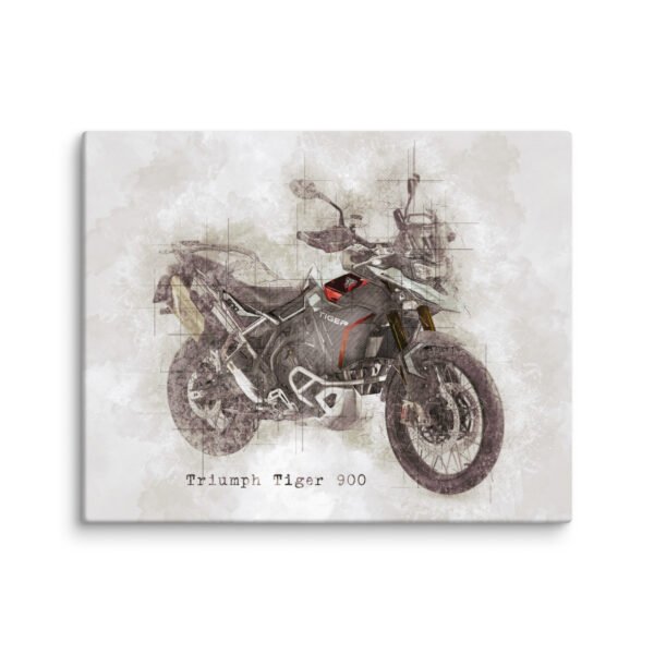 Triumph Tiger Ash Grey 900 Rally and Rally Pro Canvas - 5 Sizes - Quality Motorbike Wall Art - Image 5