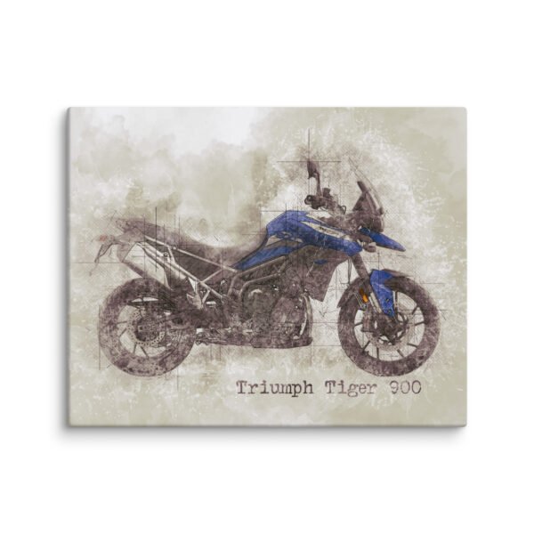 Triumph Tiger Blue 900 GT / GT Pro Canvas - 5 Sizes - Quality Motorbike Wall Art - Image 5
