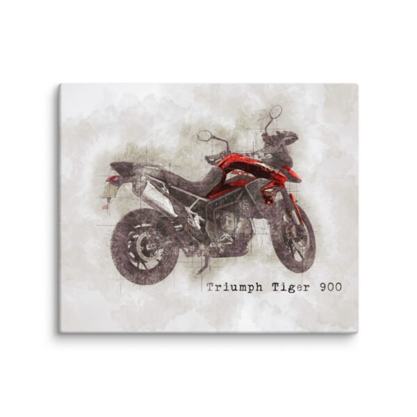 Triumph Tiger Red 900 GT / GT Pro Canvas - 5 Sizes - Quality Motorbike Wall Art - Image 2