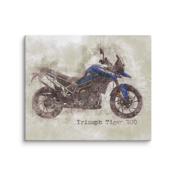 Triumph Tiger Blue 900 GT / GT Pro Canvas - 5 Sizes - Quality Motorbike Wall Art - Image 2