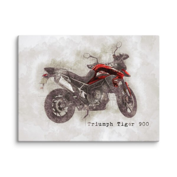 Triumph Tiger Red 900 GT / GT Pro Canvas - 5 Sizes - Quality Motorbike Wall Art