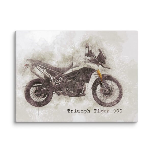 Triumph Tiger White 900 Rally and Rally Pro Canvas - 5 Sizes - Quality Motorbike Wall Art - Image 3