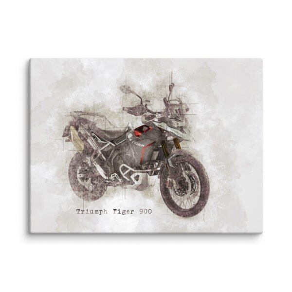 Triumph Tiger Ash Grey 900 Rally and Rally Pro Canvas - 5 Sizes - Quality Motorbike Wall Art - Image 3