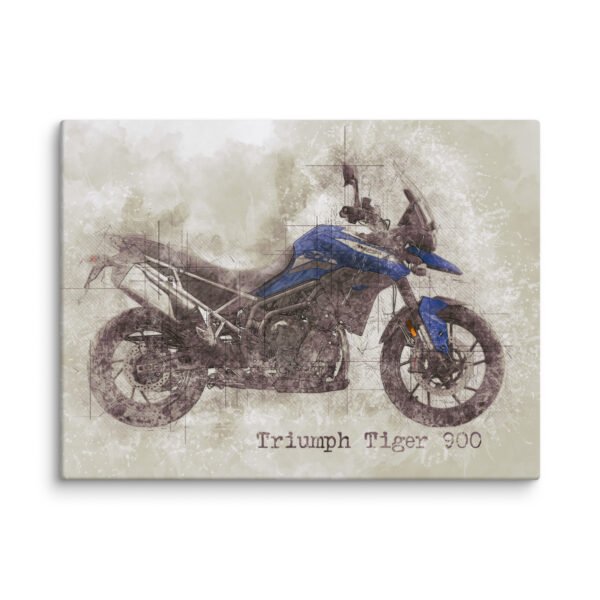 Triumph Tiger Blue 900 GT / GT Pro Canvas - 5 Sizes - Quality Motorbike Wall Art - Image 3
