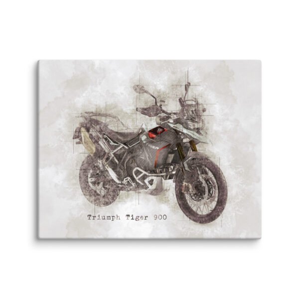 Triumph Tiger Ash Grey 900 Rally and Rally Pro Canvas - 5 Sizes - Quality Motorbike Wall Art - Image 4