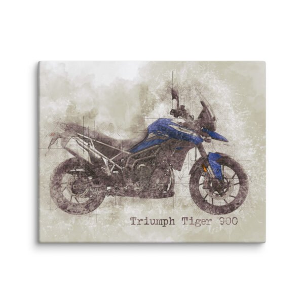 Triumph Tiger Blue 900 GT / GT Pro Canvas - 5 Sizes - Quality Motorbike Wall Art - Image 4