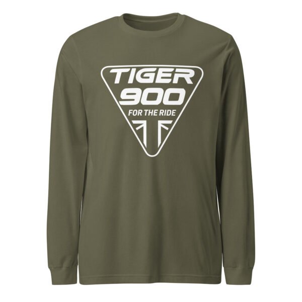 triumph tiger 900 long sleeve shirt in various colours. triumph triangle logo on front of shirt