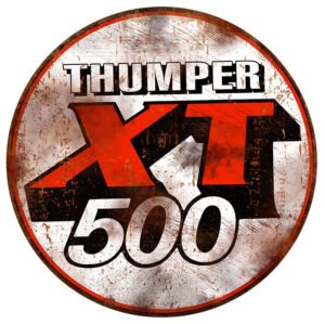 Yamaha XT500 Logo Sign round aluminium classic motorcycle sign
