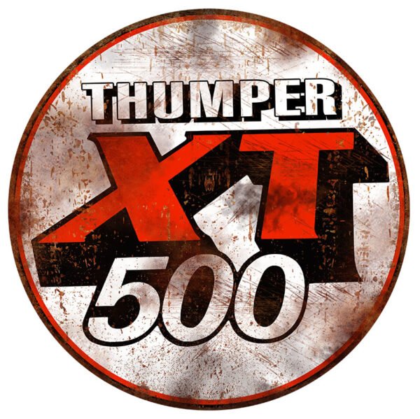 Yamaha XT500 Logo Sign round aluminium classic motorcycle sign
