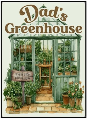 Dad-Greenhouse-where-good-things-grow-metal-sign