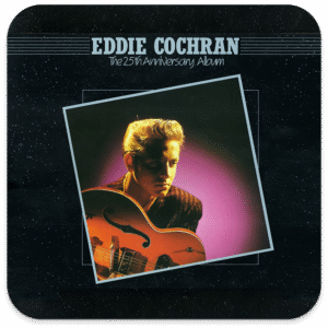 Eddie-Cochran-25th-anniversary-collection-drinks-coaster-ad