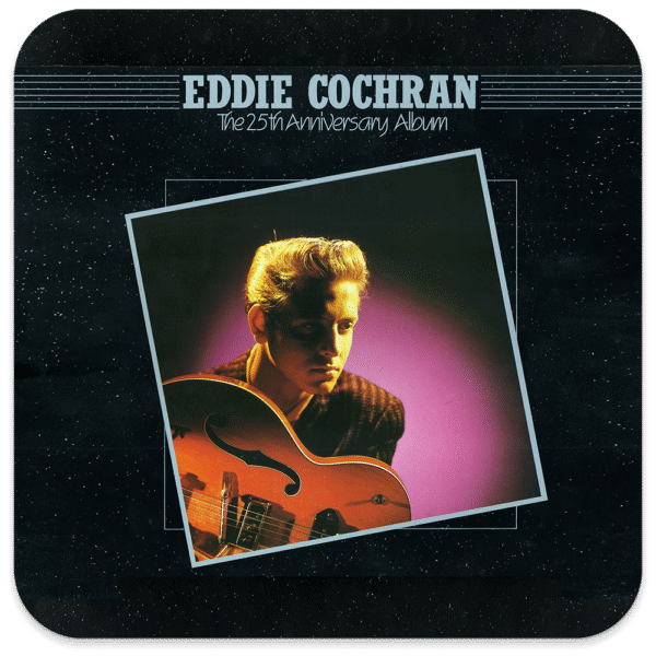 Eddie-Cochran-25th-anniversary-collection-drinks-coaster-ad