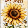 Bee-Happy-metal-sign