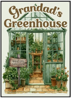 Grandads-Greenhouse-where-good-things-grow metal-sign