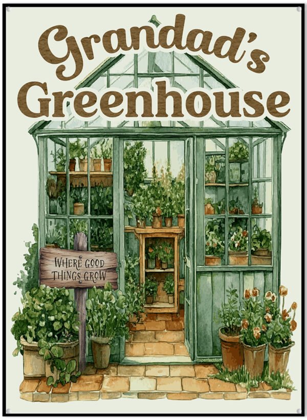 Grandads-Greenhouse-where-good-things-grow metal-sign