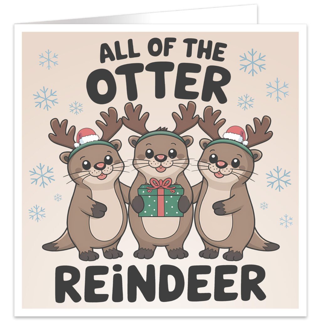 All-of-the-Otter-Reindeer-Christmas-card