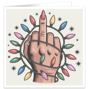 Christmas-Middle-Finger-Lights-xmas-card
