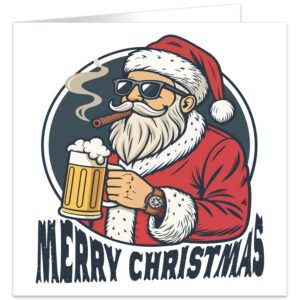 Santa-shades-beer-and-cigar-christmas-card